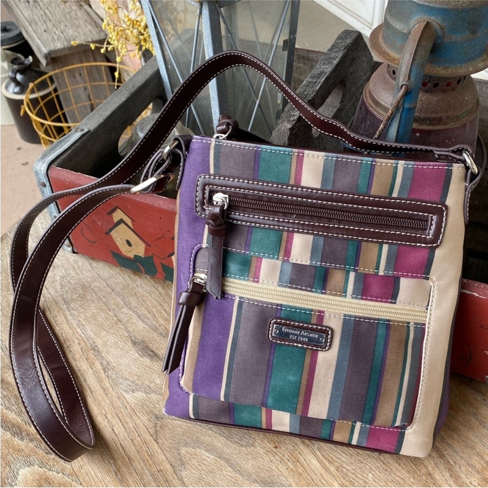 Etienne Aigner Colorful Striped Crossbody Bag